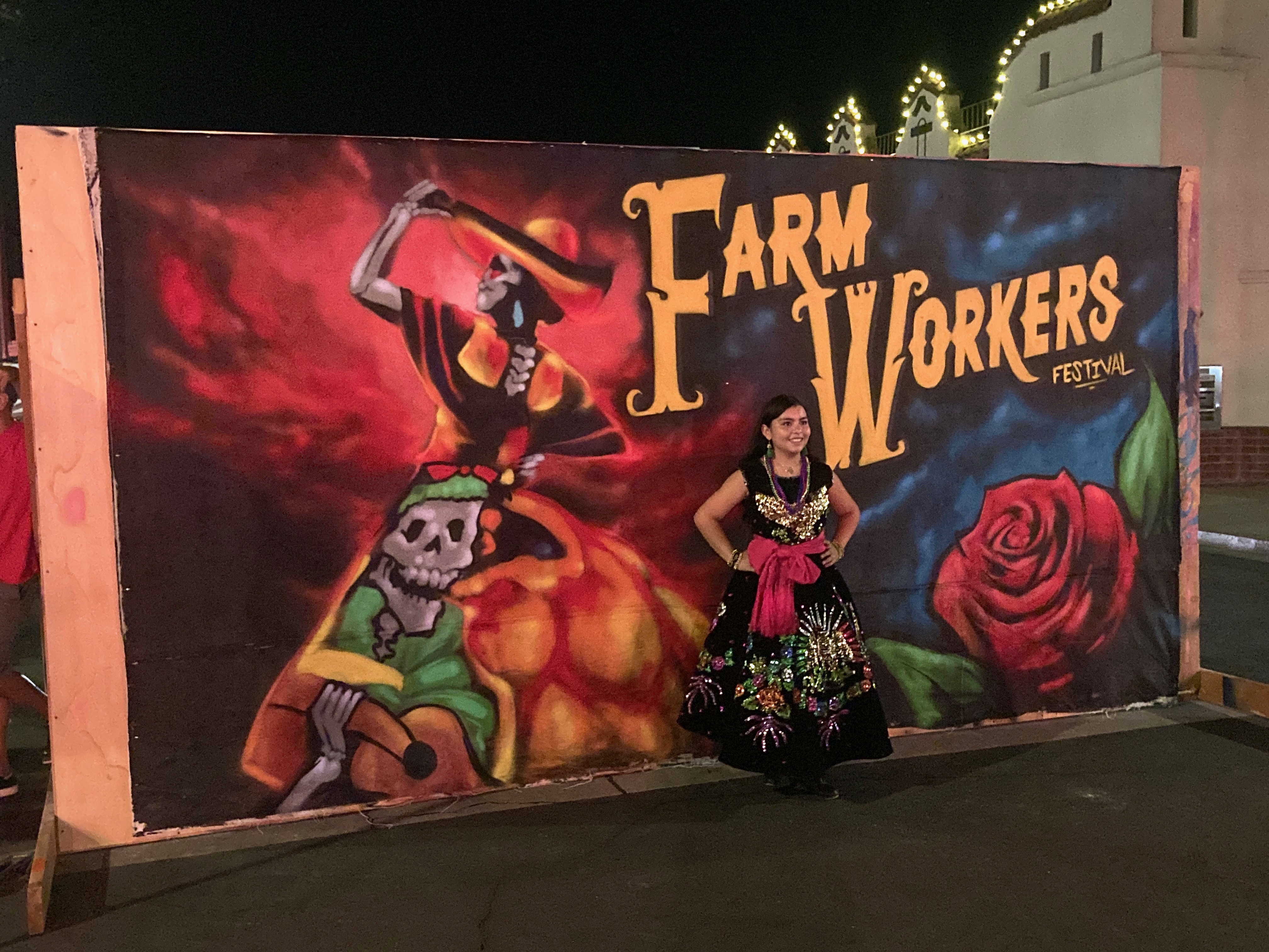 Farm Workers event mural